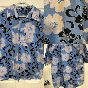 Pineapple Connection chest 47” men’s cut vintage Aloha Hawaiian shirt